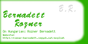 bernadett rozner business card